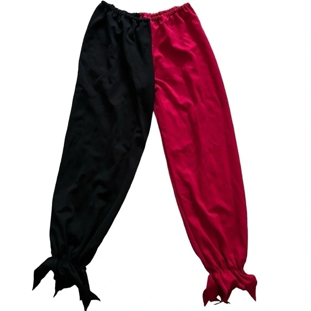 Jester Halloween Costume Child Red Black Size M (8-10)